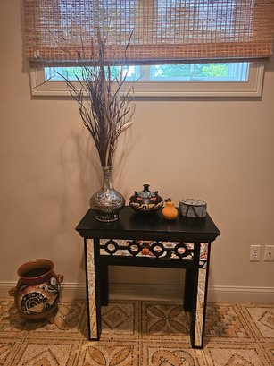 Mirrored Accent Table With Decor Included