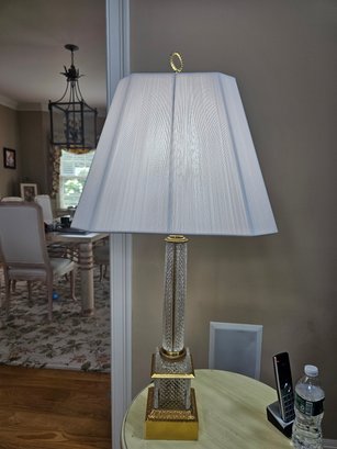 Attractive Glass And Brass Lamp