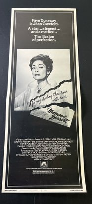 Mommie Dearest Vintage Movie Poster