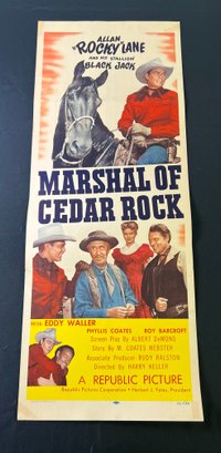 Marshal Of Cedar Rock Vintage Movie Poster
