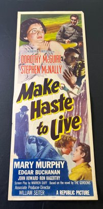 Make Haste To Live Vintage Movie Poster