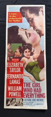 The Girl Who Had Everything Vintage Movie Poster