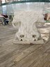 Awesome Concrete Elephant Table Base With Glass Top