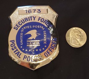 Badge Of Postal Police Officer Security Force