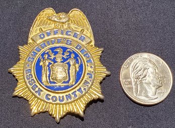 Badge Of Officer Of Essex County NJ Sheriff's Dept