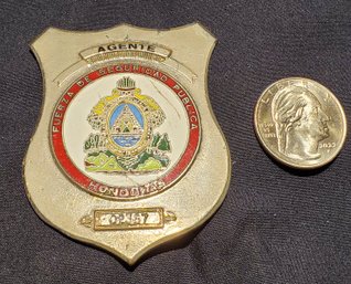 Badge Agente Fuerza De Seguridad Publica Honduras