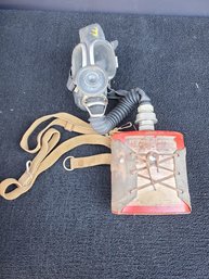 Vintage Fire Dept Gas Mask And Case