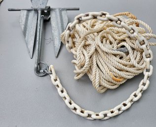 Danforth Anchor And Rope