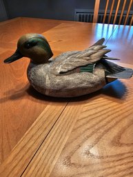 Danbury Mint Ceramic Duck Decoy (Green Winged Teal)