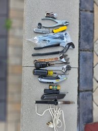 Selection Of Hand Tools And Knives