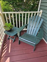 Pair Of Adirondack Chairs And Small Table