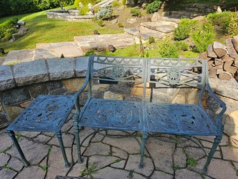 Aluminum Bench And End Table