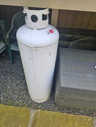 Tall White Propane Bottle