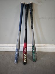 Three Aluminum Baseball Bats