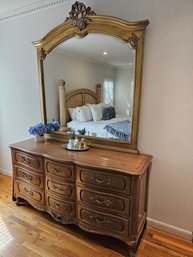 French Provincial Dresser And Mirror