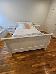 White Sleigh Bed