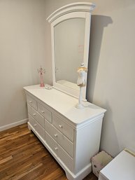 White Dresser And Mirror