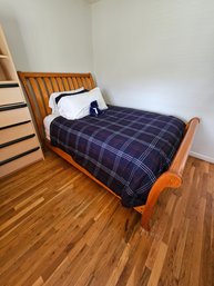 Oak Sleigh Bed