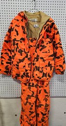 Orange Camouflage Overalls And Jacket