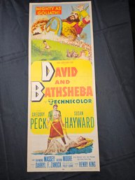 David And Bathesba Vintage Movie Poster - Unique Back