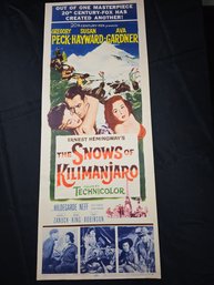 The Snows Of Kilimanjaro  Vintage Movie Poster