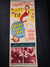 The I Don't Care Girl Vintage Movie Poster