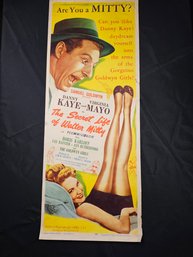 The Secret Life Of Walter Mitty Original Vintage Movie Poster