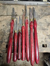 Lot Of 7 Benjamin's Best Red Handled Chisels