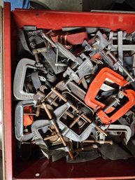 Two Drawers Full Of C Clamps