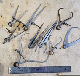 Lot Of Vintage And Antique Calipers