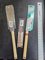 Lot Of Three Japanese Flush Cut Saws
