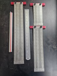 Lot Of Metal Machinists Rulers