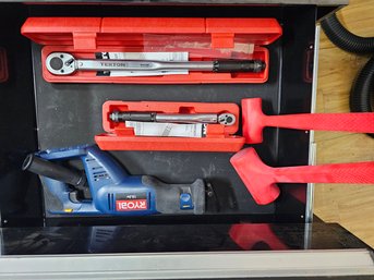 Pair Of Tekton Torque Wrenches And Maellets And A Ryobi Saw