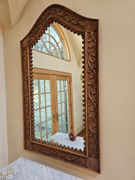 Beautiful Massive (6 Foot)  Carved Wood Mirror