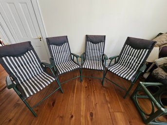Four Outdoor Folding Chairs