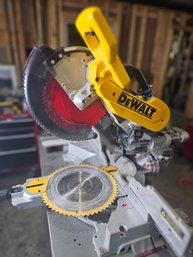 Dewalt DW718 Chop Saw On Rigid Table