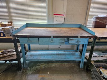 Awesome Blue FOSI Industrial Desk Dimensions In Photo