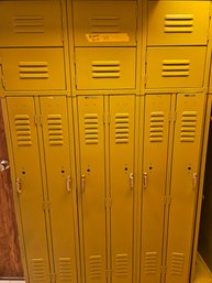 Set Of Three Lockers. Each Are Two Door Plus Two Upper