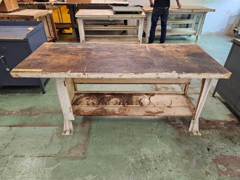 Maple Top Industrial Table