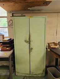 Metal Parts Cabinet And All Of Its Contents