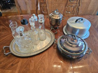Misc Lot Of Silverplate And Barware