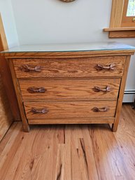 Oak Three Drawer Dresser