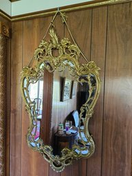 Heavy Ornate Brass Mirror