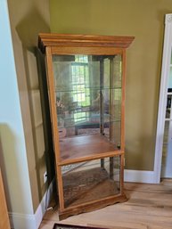 Beautiful Oak And Glass Display Case