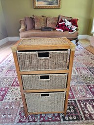 Wicker Basket Drawer Storage