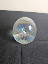 Celestial Glass Paperweight  Signed