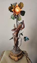 Bronze Winged Figure Lamp