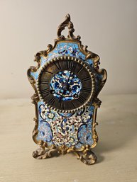 French Enamel Clock And Platter