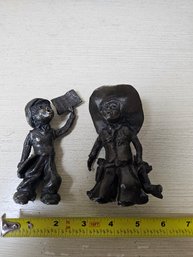 Two Small Bronze Figurines