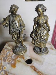 Pair Of Bronze Figurines